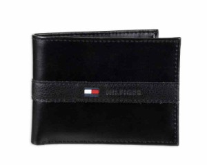 Tommy Hilfiger トミーフィルフィガー 財布 メンズ Mens Leather Ranger Passcase Wallet (Black)