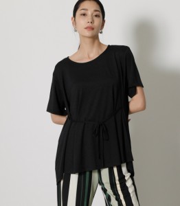 【50％OFF】 GLOSSY COOL GATHER TOPS/グロッシークールギャザートップス WOMENSレディース