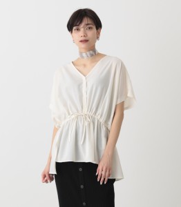 【50％OFF】 FRONT PEPLUM BLOUSE/フロントペプラムブラウス WOMENSレディース