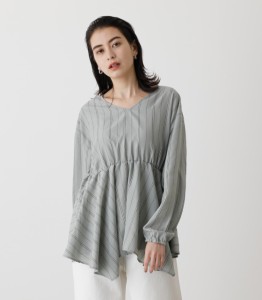 【60％OFF】 【6月3日(月)8:59まで期間限定価格】WAIST SHIRRING HEM BLOUSE/ウエストシャーリングヘムブラウス WOMENSレディース