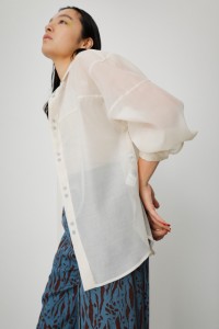 【50％OFF】 FORM SLEEVE SHEER SH/フォルムスリーブシアーシャツ WOMENSレディース