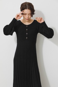 【50％OFF】 PLEATS KNIT ONEPIECE/プリーツニットワンピース WOMENSレディース