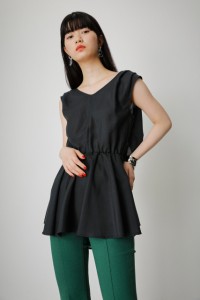 【50％OFF】 BACK TIE PEPLUM BLOUSE/バックタイペプラムブラウス WOMENSレディース