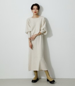 【60％OFF】 【6月3日(月)8:59まで期間限定価格】LAYERED SET KNIT ONEPIECE/レイヤードセットニットワンピース WOMENSレディース