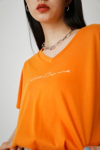 【60％OFF】 【6月3日(月)8:59まで期間限定価格】GOLD COZY MOOD V/N TEE/ゴールドコージームードVネックTシャツ WOMENSレディース