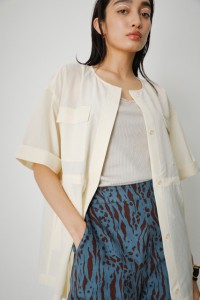 【50％OFF】 COLLARLESS SHEER JACKET/カラーレスシアージャケット WOMENSレディース