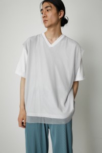 【50％OFF】 MESH LAYERED TEE/メッシュレイヤードTシャツ MENSメンズ