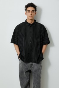 【60％OFF】 【6月3日(月)8:59まで期間限定価格】STRIPE PATTERN BIG SHIRT/ストライプパターンビッグシャツ MENSメンズ