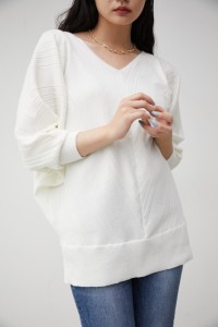 【16％OFF】 BIAS RIB LOOSE KNIT TOPS/バイアスリブルーズニットトップス WOMENSレディース