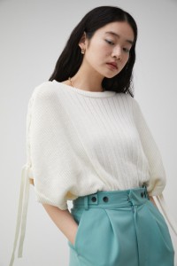 【20％OFF】 2WAY SHOULDER LACE-UP KNIT/2WAYショルダーレースアップニット WOMENSレディース