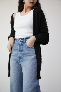 HERRINGBONE KNIT CARDIGAN/ヘリンボーンニットカーディガン WOMENSレディース