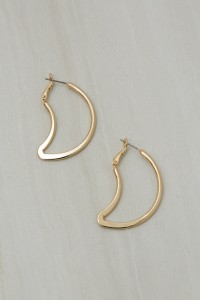 CRESCENT MOON HOOP EARRINGS/クレセントムーンフープピアス WOMENSレディース