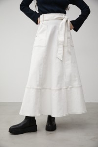 STITCH DENIM FLARE SKIRT/ステッチデニムフレアスカート WOMENSレディース