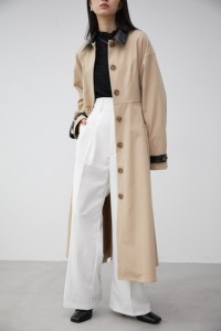 DOCKING STENCOLLAR FLARE COAT/ドッキングステンカラーフレアコート WOMENSレディース