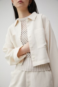 MESH LIKE WIDE SLEEVE SHIRT/メッシュライクワイドスリーブシャツ WOMENSレディース