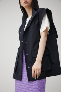 【50％OFF】 STAND NECK BIG POCKET VEST/スタンドネックビッグポケットベスト WOMENSレディース