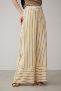 【50％OFF】 CONTRAST BORDER WIDE PANTS/コントラストボーダーワイドパンツ WOMENSレディース