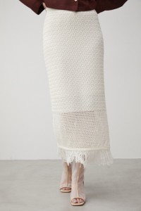 【50％OFF】 MESH CROCHET COMBI SKIRT/メッシュクロシェコンビスカート WOMENSレディース