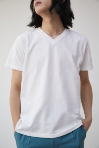 【50％OFF】 POPCORN JACQUARD V/N TEE/ポップコーンジャガードVネックTシャツ MENSメンズ
