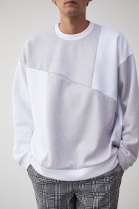 【60％OFF】 【6月3日(月)8:59まで期間限定価格】FAUX SUEDE SWITCHING PULLOVER/フェイクスエードスウィッチングプルオーバー MENSメン