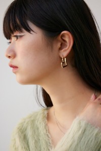 ニュアンスハートシェイプドフープピアス WOMENSレディース