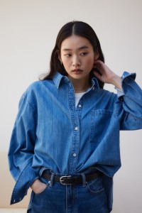 DENIMベーシックオーバーシャツ WOMENSレディース