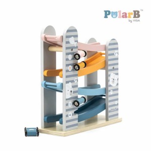 【Polar B ポーラービー】 カースライダー スロープ 赤ちゃん ベビー 知育玩具 木製玩具 乗り物 木のおもちゃ 1歳半 2歳 3歳 おしゃれ