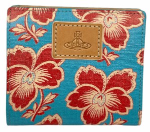 未使用 ヴィヴィアンウエストウッド 二つ折り財布 コンパクト コインケースあり 花柄 財布 レディース フラワー レザー オーブ Vivienne 