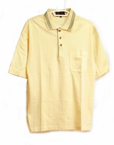 ダンヒル 半袖 ポロシャツ サンドベージュ クリーム M メンズ dunhill 綿 100％　美品 【中古】