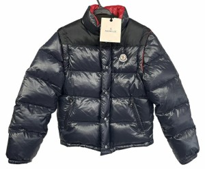 モンクレール ジュニア キッズ 2WAY ダウンコート ダウンベスト ダウンジャケット ワッペン ネイビー 12A  MONCLER ダウン　【中古】