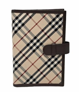 バーバリー 手帳カバー 手帳 チェック アドレス帳 メモ帳 メンズ レディース BURBERRY アジェンダ キャンバス 【中古】