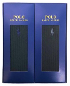 未使用  箱入り ギフトセット ポロ ラルフ ローレン 紳士 靴下 メンズ 25-26ｃｍ　2足セット POLO RALPH LAUREN 綿混 ワンポイント刺繍  