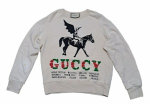 グッチ  トレーナー ペガサス ロゴ XS トップス GUCCI 475532 メンズ レディース 【中古】