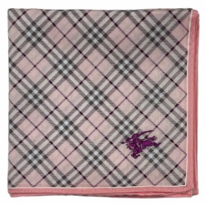 未使用 バーバリー ハンカチ 綿　100％  ピンク ランチマット　チェック レディース　BURBERRY 【中古】