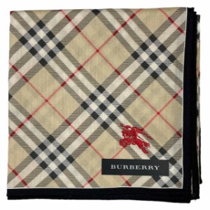 未使用 バーバリー ハンカチ 綿　100％  ランチマット　チェック バーバリー　レディース　BURBERRY　ベージュ　 【中古】