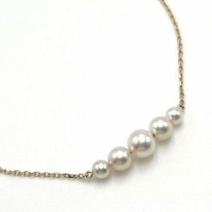 中古 5連 ミキモト MIKIMOTO レディース ネックレス ペンダント パール 真珠 ゴールド ブランド