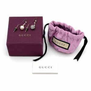 中古 アシンメトリー グッチ GUCCI レディース ピアス チェーン ドロップ ブランド