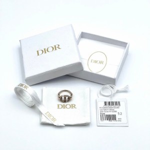 中古 23年現行品 12号 ディオール DIOR レディース 指輪 リング CD NAVY クリスチャンディオール ブランド