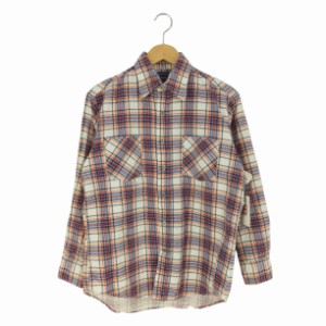 JC Penney(ジェーシーペニー) コットンネルチェックシャツ メンズ import：M 【中古】【ブランド古着バズストア】