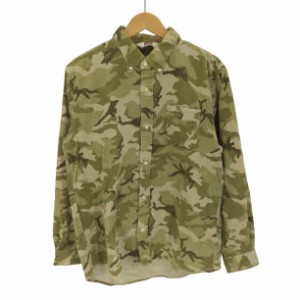 BEN DAVIS(ベンデイビス) Stretch Camo Coal L/S Shirt  ストレッチ カモ コール シャツ メンズ import：XL 【中古】【ブランド古着バズ