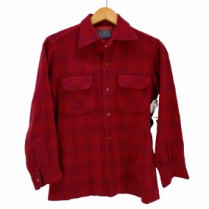 PENDLETON(ペンドルトン) 50s シャドー チェック柄 オープンカラーシャツ メンズ import：S 【中古】【ブランド古着バズストア】