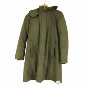 WOOLRICH(ウールリッチ) BOW BRIDGE ダウンコート アウター ジップアップ ミドル丈 フード付き ラビットファー レディース JPN：XS 【中