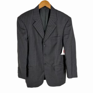 ERMENEGILDO ZEGNA(エルメネジルドゼニア) 3B ストライプ柄 テーラードジャケット メンズ JPN：M 【中古】【ブランド古着バズストア】