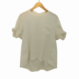 Sacai(サカイ)  Cotton T-Shirt バックボタン コットンTシャツ レディース JPN：3 【中古】【ブランド古着バズストア】