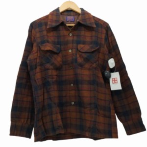 PENDLETON(ペンドルトン) 60s USA製 ボックスシルエット オープンカラーシャツ フラップポケット チェック  メンズ import：M 【中古】【