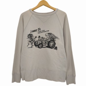 Levis Vintage Clothing(リーバイスヴィンテージクロージング) ヴィンテージ加工 染み込みプリント 前V ラグラン クルーネックスウェット