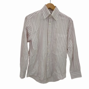 AQUASCUTUM(アクアスキュータム) ストライプ柄ボタンダウンシャツ メンズ  S【中古】【ブランド古着バズストア】