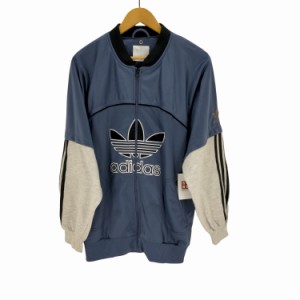 adidas(アディダス) 80s~90sトレフォイルロゴ スウェット切替 トラックジャケット メンズ 表記無 【中古】【ブランド古着バズストア】