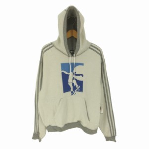 adidas Originals(アディダスオリジナルス) インサイドアウト 3ストライプ プルオーバー パーカー メンズ JPN：L 【中古】【ブランド古着