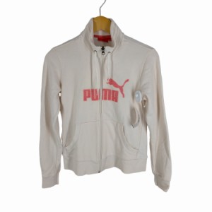 PUMA(プーマ) ロゴプリント ジップアップ ジャケット ドローコード レディース JPN：L 【中古】【ブランド古着バズストア】